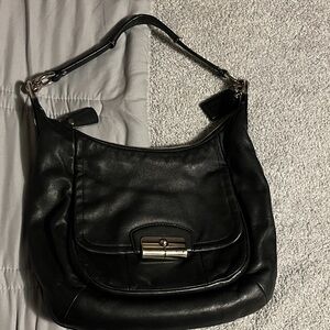 Coach Kristin Black Leather Shoulder Bag